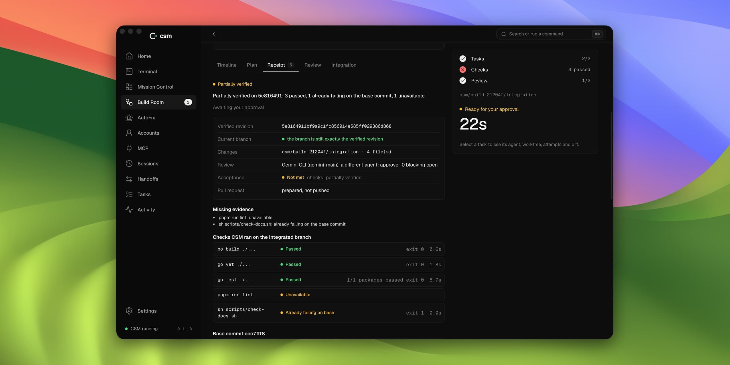 CSM screenshot