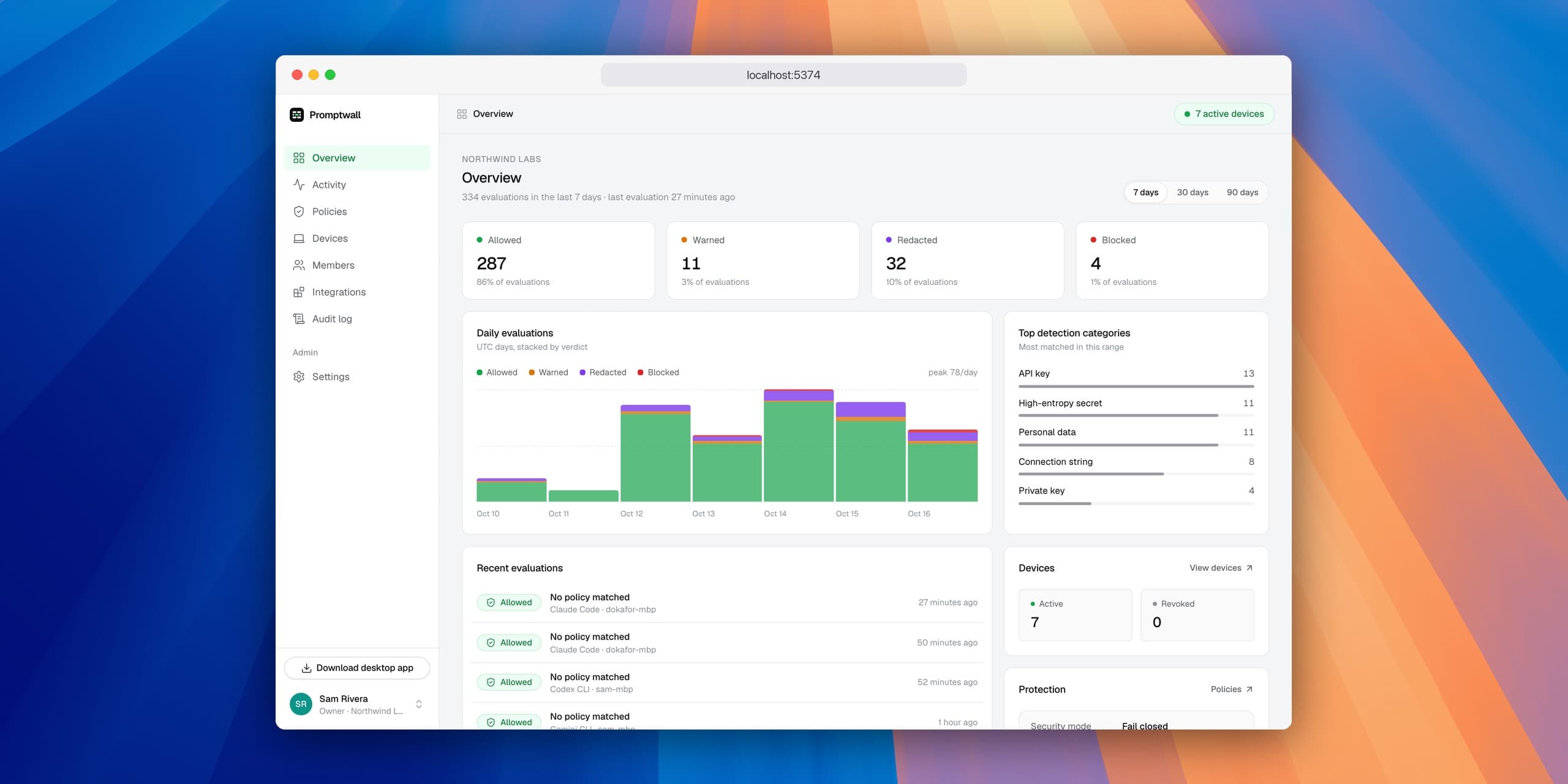 Promptwall screenshot
